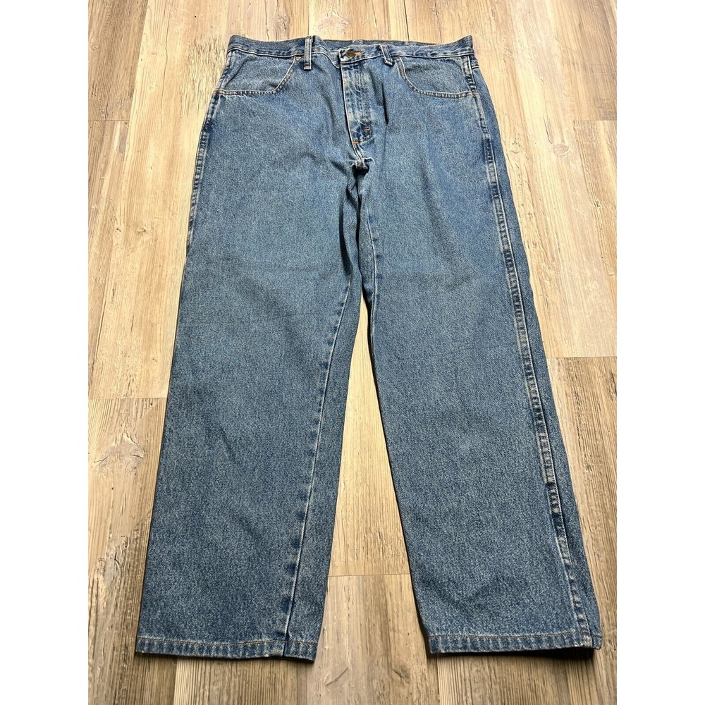Vintage Rustler Wrangler Denim Jeans Workwear‎ Heavyweight 36x30 Blue Y2K